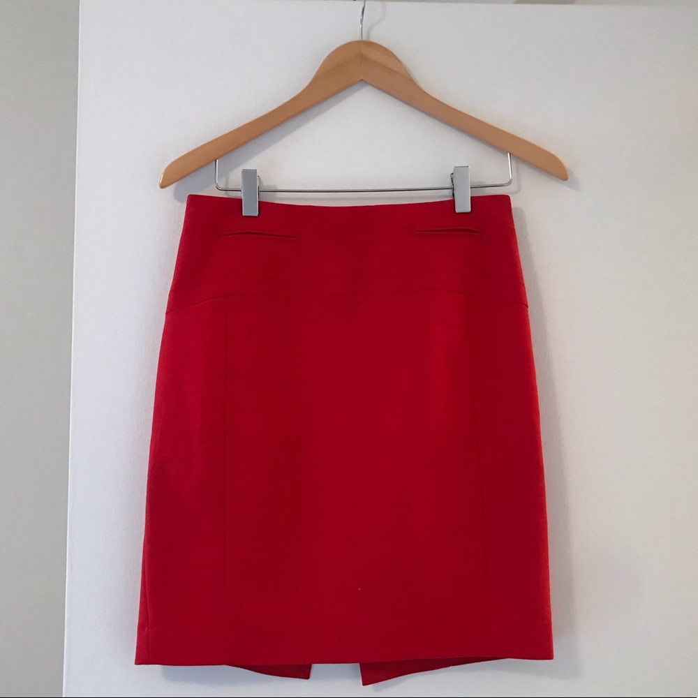 Red pencil skirt